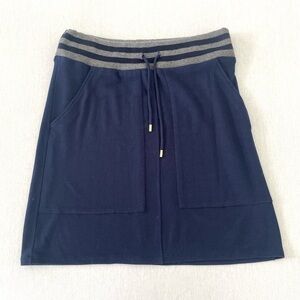 LACOSTE Navy Skirt with Elastic Waistband